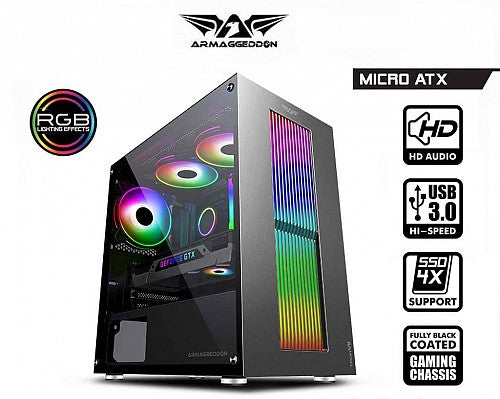 Armaggeddon TRON VII Micro ATX Gaming Case Black Armaggeddon TRON VII Micro ATX Gaming Case Black